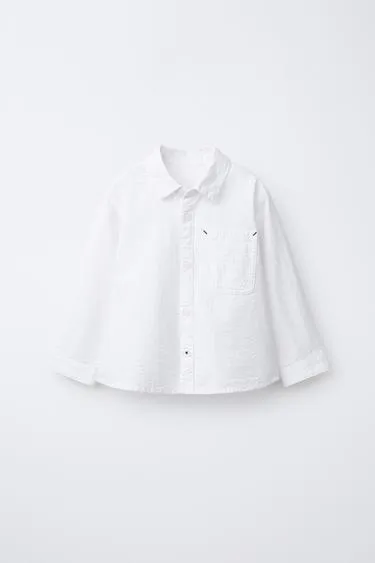 Базовая рубашка из жатой ткани- Заказать в России