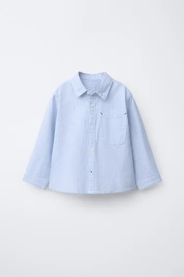 Базовая рубашка из жатой ткани