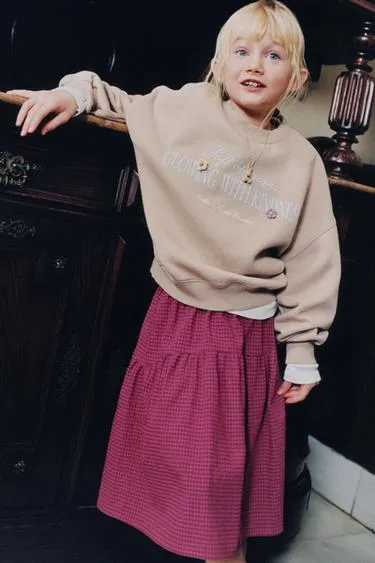 Юбка миди в клетку- Заказать в России