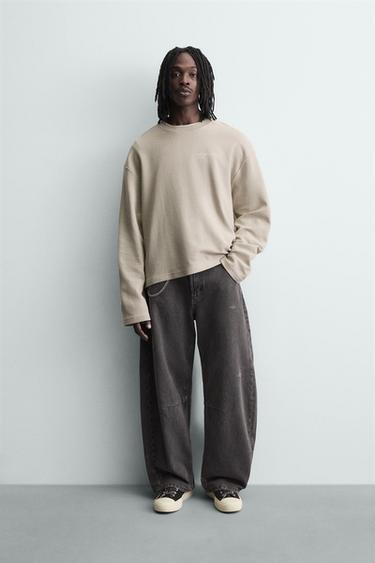 Zara Толстовка с узором и принтами