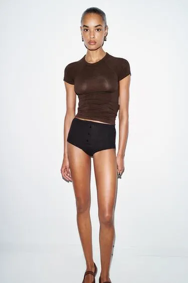 Футболка с короткими рукавами реглан