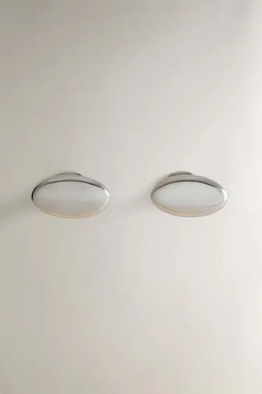 Набор блестящих овальных дверных ручек (набор из 2)- Заказать в России