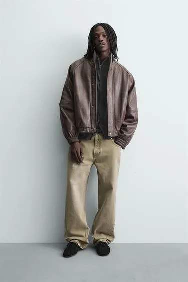 Куртка из искусственной кожи винтажная- Заказать в России