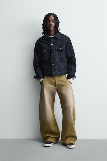Zara Джинсы BALLOON FIT с эффектом потертости