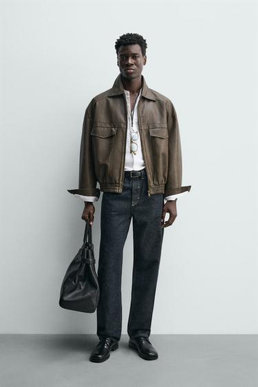 Zara Бомбер из искусственной кожи