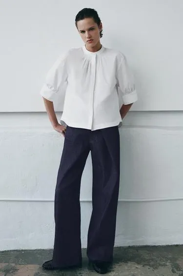 Рубашка с объемными рукавами ZW COLLECTION