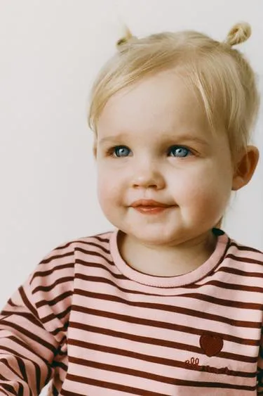 Майка в полоску с вышивкой «сердце»- Заказать в России