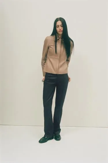 Джинсы TRF с низкой посадкой и вощеным покрытием- Заказать в России