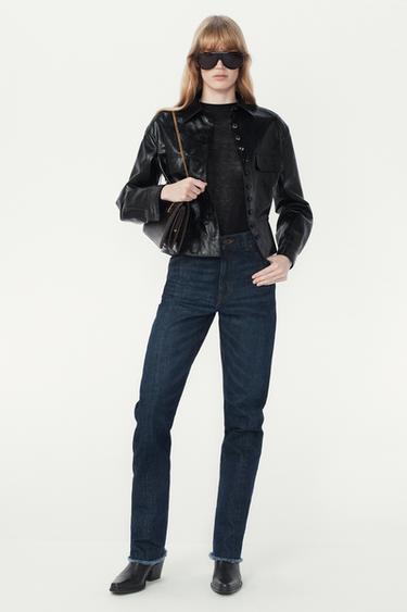 Zara Куртка-пеплум из искусственной кожи — THE ITEM ZARA WOMAN