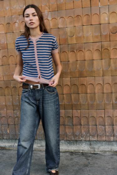 Zara Кардиган из шерсти в полоску