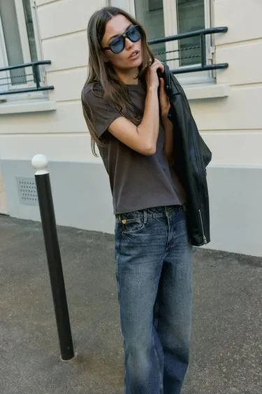 Хлопковая футболка в стиле рустик- Заказать в России