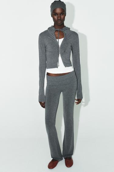 Zara Укороченная толстовка без швов купить с доставкой.