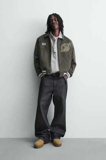 Zara Бомбер из искусственной замши