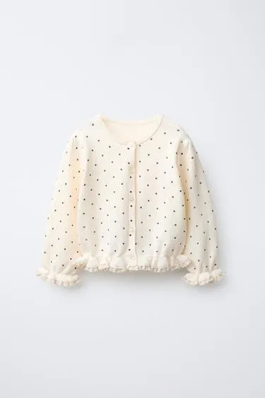 Кардиган в горошек- Заказать в России