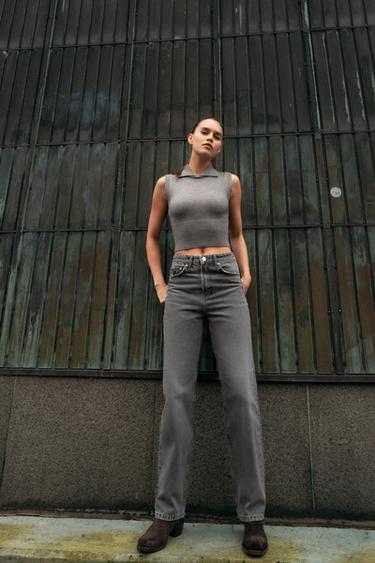 Zara Джинсы TRF MOM FIT с высокой посадкой купить с доставкой.