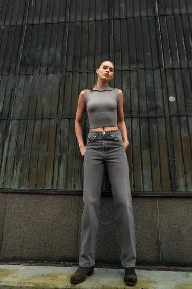 Джинсы TRF MOM FIT с высокой посадкой- Заказать в России