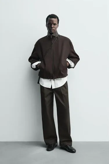 Куртка с комбинированным воротником