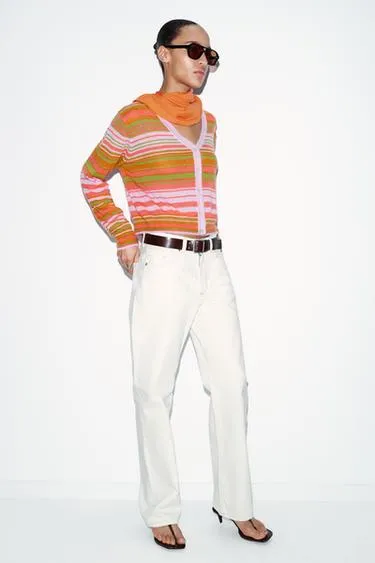 Кардиган в полоску- Заказать в России