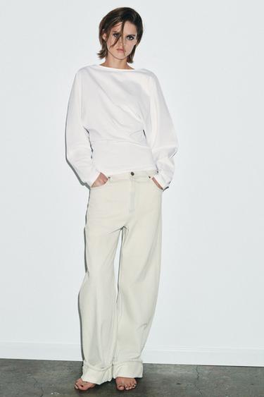 Zara Джинсы ZW BAGGY со средней посадкой