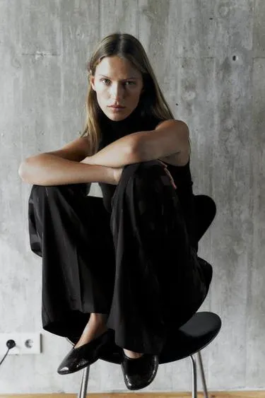 Брюки JACQUARD в полоску с металлизированной нитью- Заказать в России