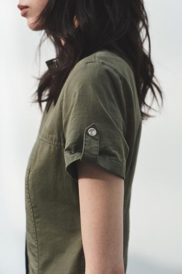 Zara Платье-пальто с карманами