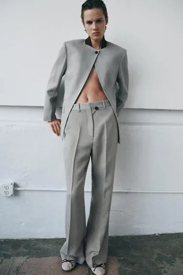 Расклешенные брюки структурные ZW COLLECTION- Заказать в России