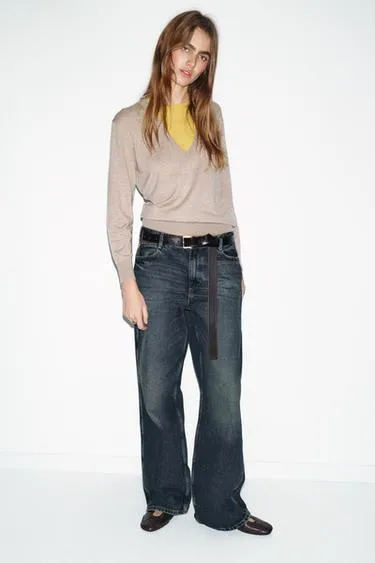 Комбинированный свитер из шерсти- Заказать в России