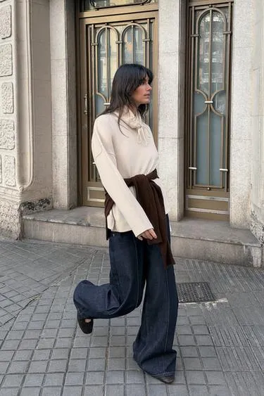 Толстовка из интерлока с эффектом потертости