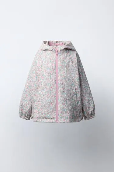 Прорезиненный дождевик с цветочным принтом WATER REPELLENT- Заказать в России