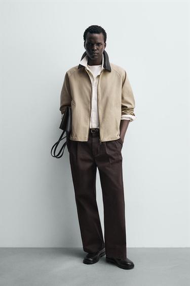 Zara Куртка-рубашка с контрастным воротником