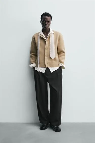 Кардиган свободного кроя, рельефный- Заказать в России