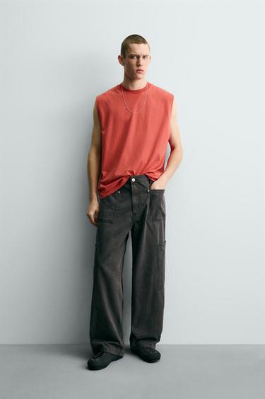 Zara Майка с эффектом потертости купить с доставкой.