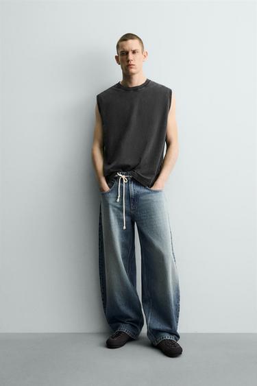 Zara Майка с эффектом потертости купить с доставкой.