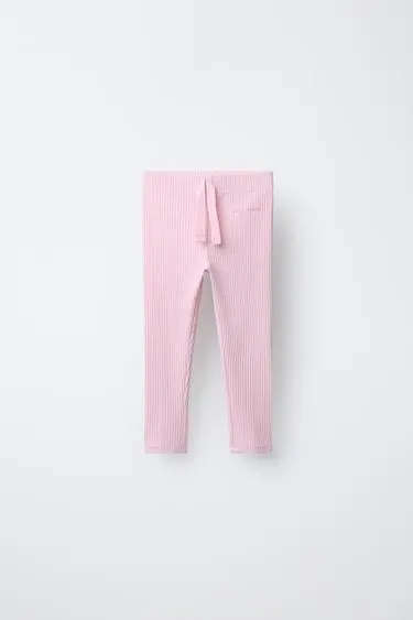 Легинсы в рубчик со шнурком