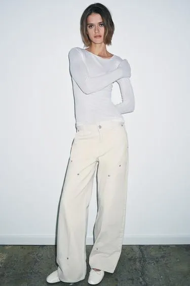 Джинсы ZW COLLECTION со средней посадкой и хлястиком