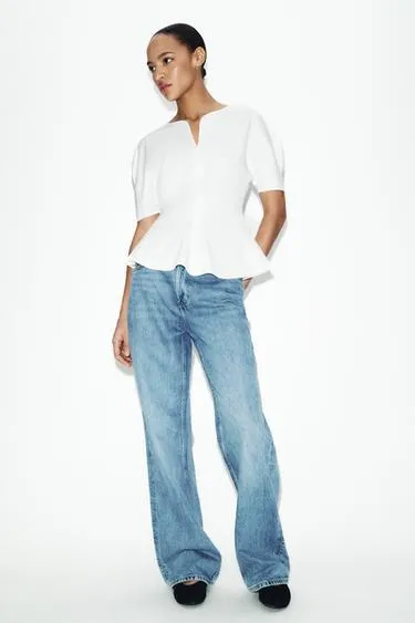 Мягкая футболка с баской- Заказать в России