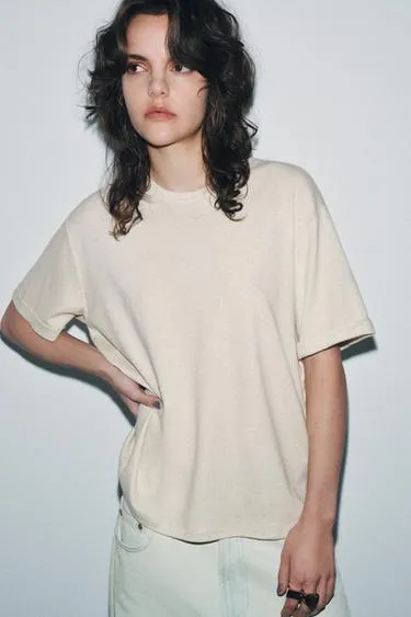 Свободная футболка с короткими рукавами- Заказать в России