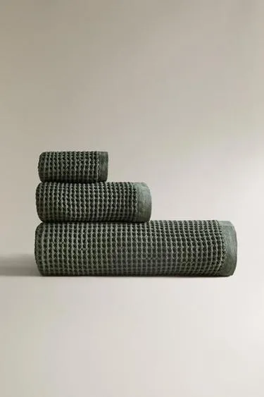 Хлопковое полотенце с вафельным плетением- Заказать в России