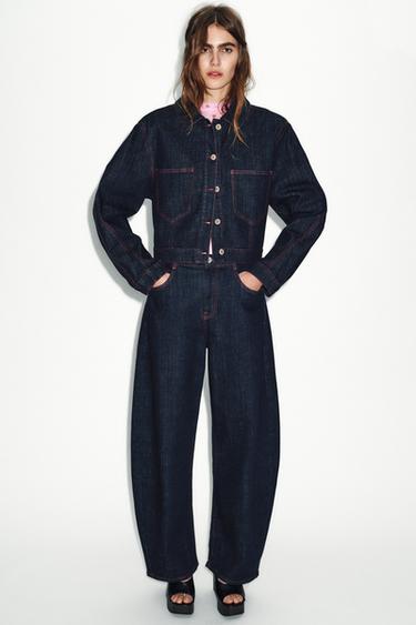 Zara Джинсы Z1975 BARREL с высокой посадкой купить с доставкой.