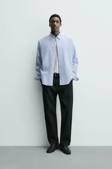 Рубашка оверсайз оксфорд- Заказать в России