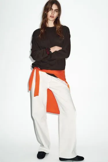 Футболка в стиле рустик с длинными рукавами