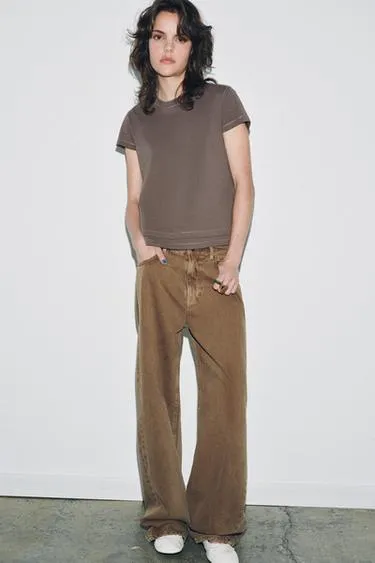 Футболка с короткими рукавами и эффектом двойного низа- Заказать в России