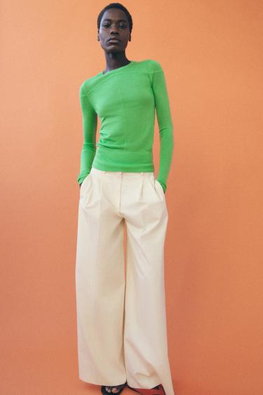 Zara Тонкий свитер из смесовой шерсти купить с доставкой.