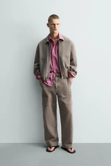 Брюки RELAXED FIT с заклепками LIMITED EDITION- Заказать в России