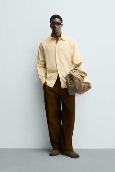 Zara Рубашка свободного кроя с карманом