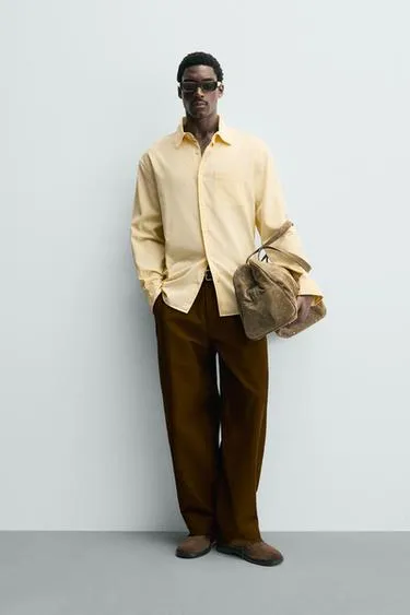 Рубашка свободного кроя с карманом