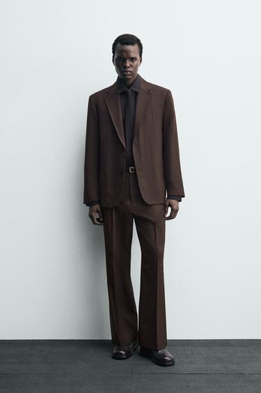 Zara Брюки FLARE FIT из смесовой шерсти купить с доставкой.