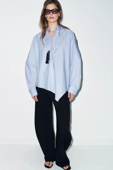 Рубашка оксфорд асимметричная