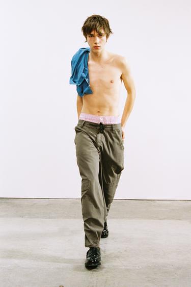 Zara Брюки карго оверсайз купить с доставкой.