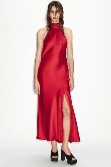 Платье в бельевом стиле с кружевом- Заказать в России